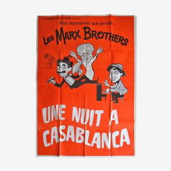 Affiche de cinéma Marx Brothers "Une nuit à Casablanca"