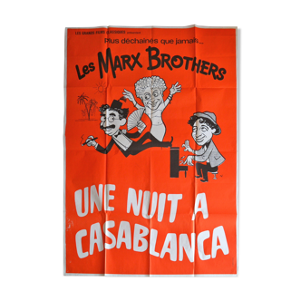Affiche de cinéma Marx Brothers "Une nuit à Casablanca"