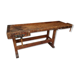 Old beechwood workbench