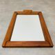 Miroir orme brutaliste années 70 bois massif 51x74cm