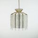 1960s PENDANT LIGHT brass and acrylic hollywood regency style