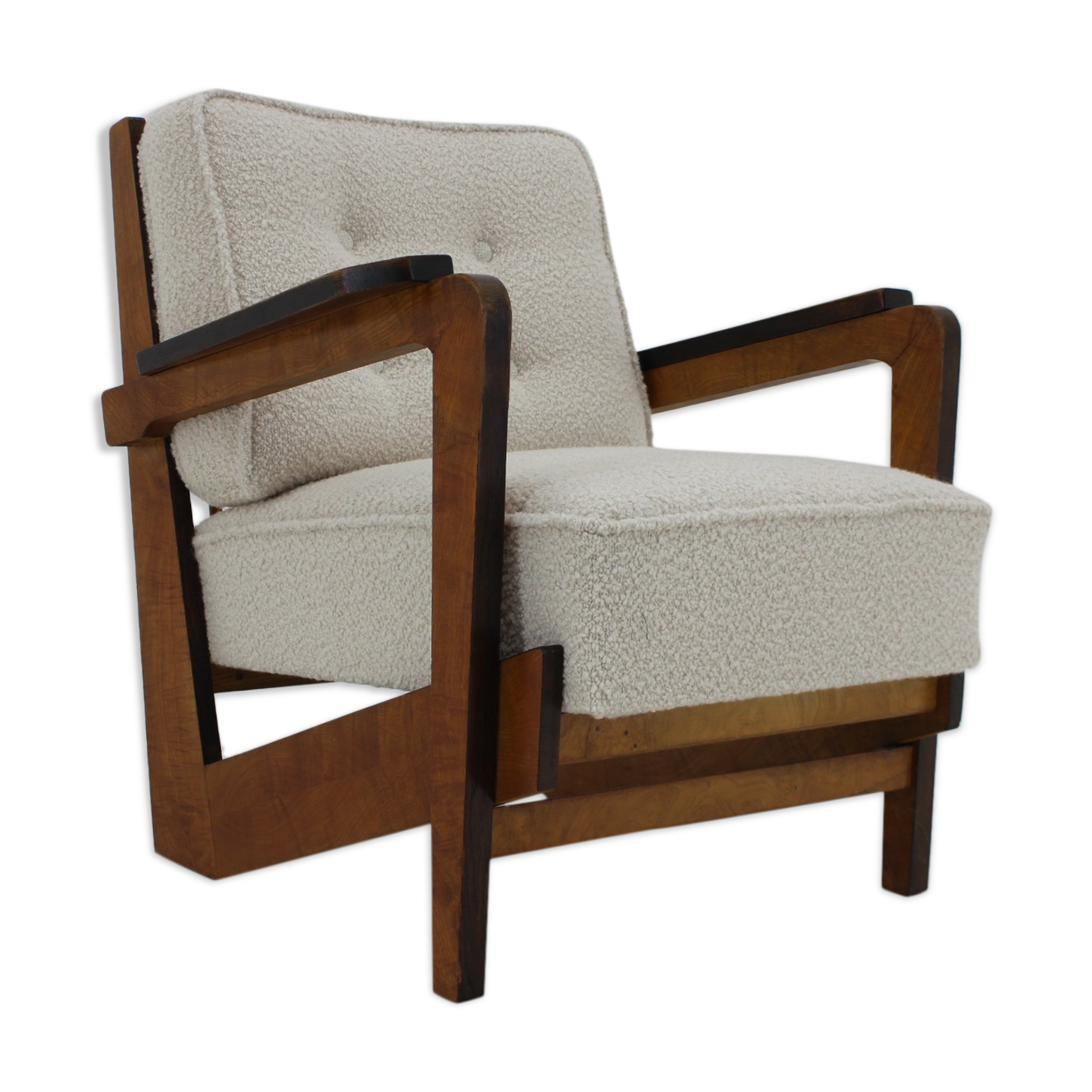 1930's unique cubist armchair, Czechoslovakia