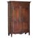 Antique Carved Wardrobe Dated 1844 with Shaped Panels