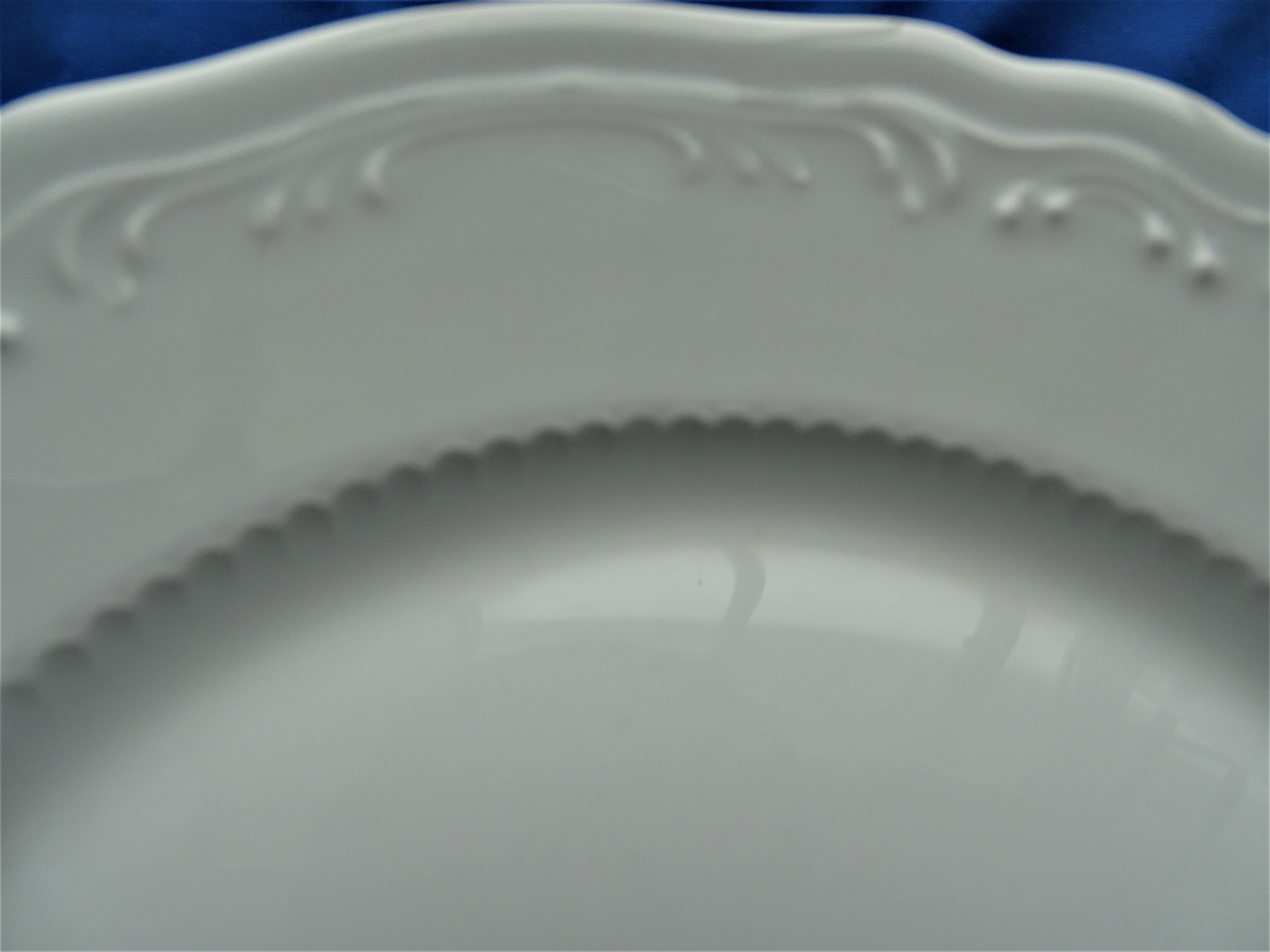 4 White de-serve plates Limoges