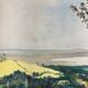 Vintage landscape watercolor