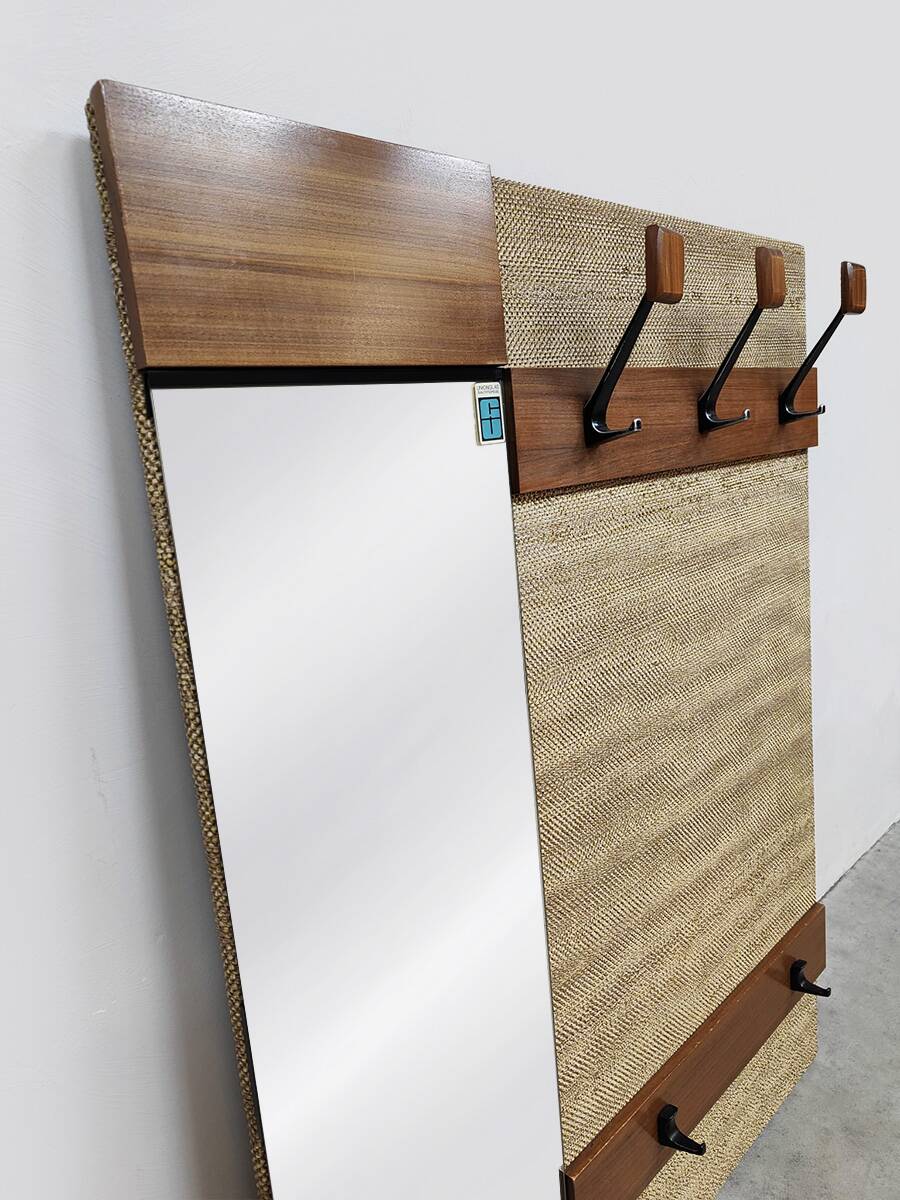 Vintage wall coat rack hall wardrobe 1960