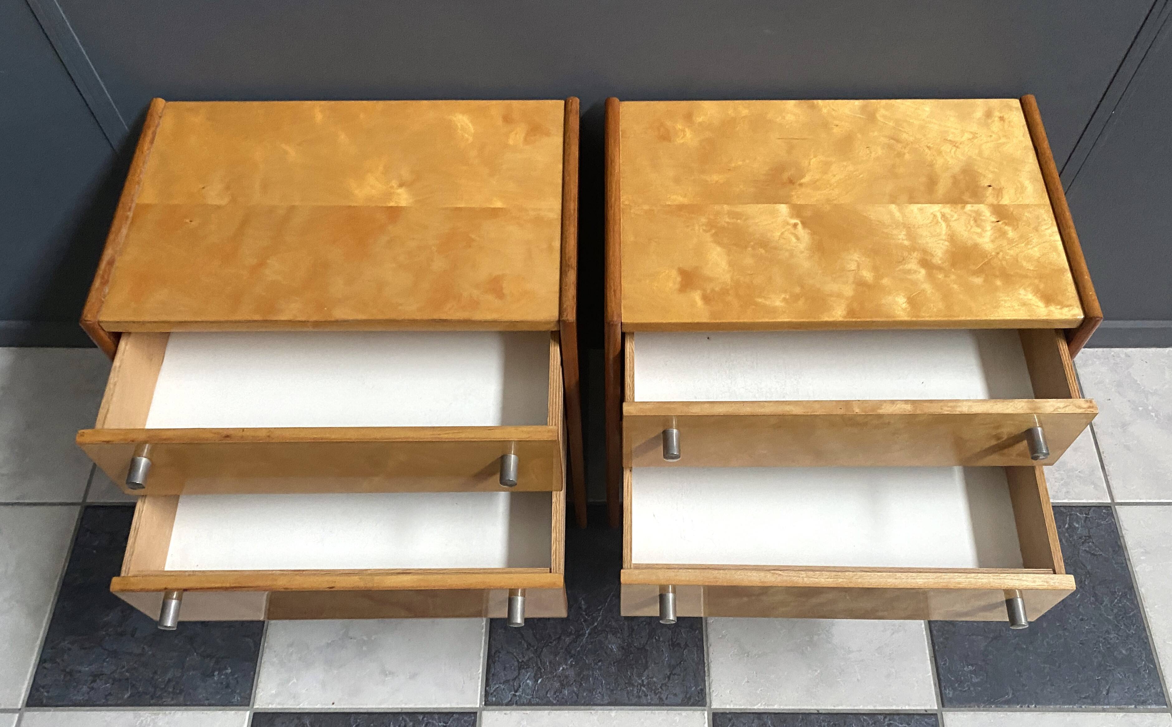 2 Halabala bedside tables, Loznice femina model, 1960