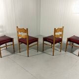 Henning Kjaernulf dining chairs Razor, Denmark