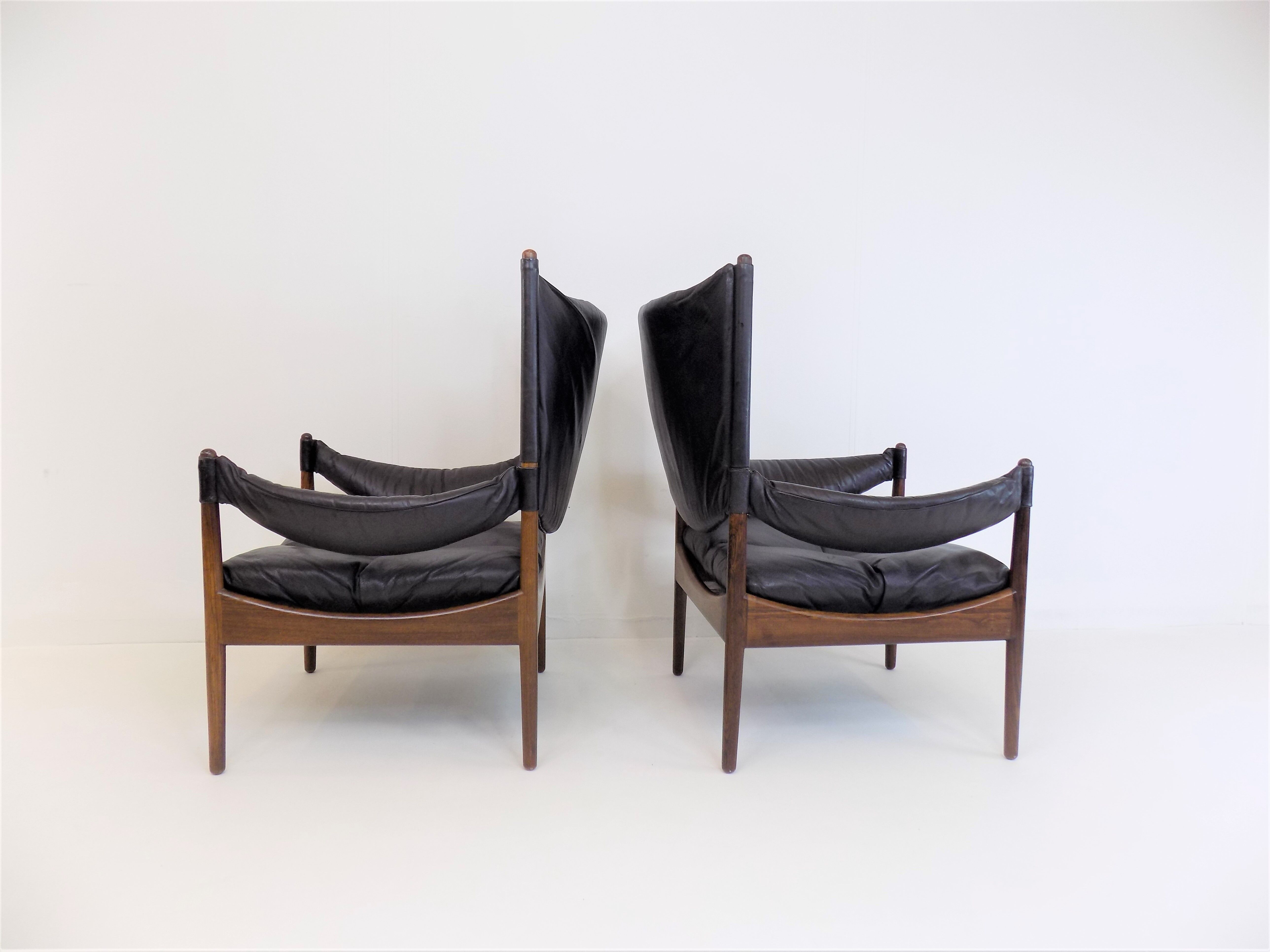Ensemble de 2 fauteuils en cuir Modus pour Søren Willadsen, Kristian Vedel
