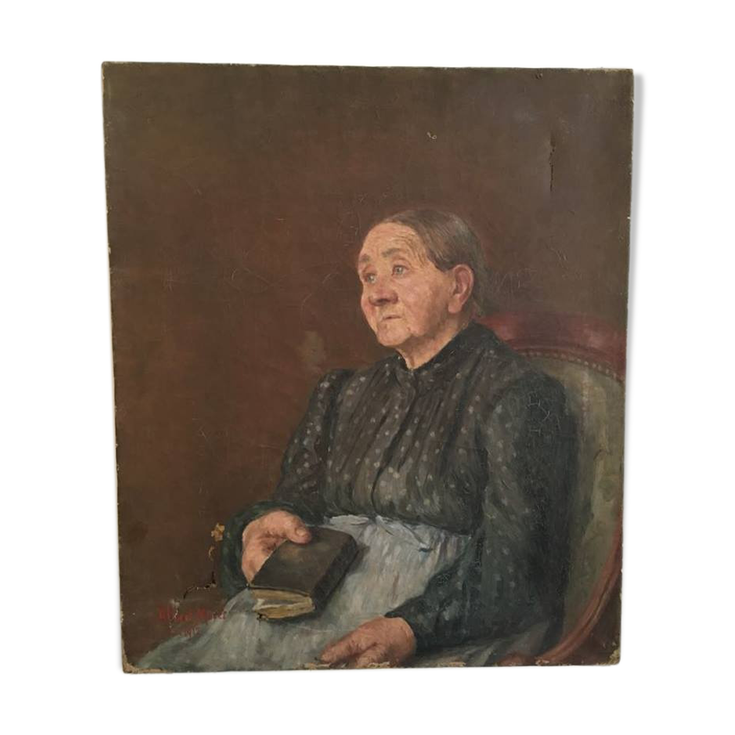 Portrait à l'huile 1912 "mamie nova"