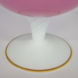 Hand-decorated glass French vase