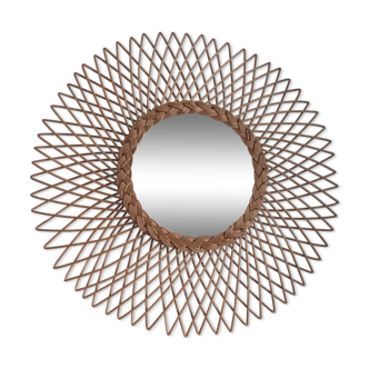 Rattan mirror 69x69cm