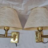 Gilded brass hinged sconces