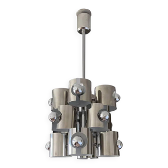 Vintage Sciolari chandelier. 1970. Space age.