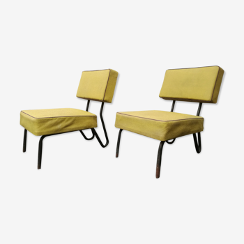 Pair of chairs by Jacques Hitier, 1950s