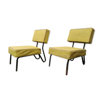 Pair of chairs by Jacques Hitier, 1950s