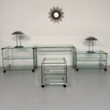 Italian design glass console storage unit by Gallotti & Radice An70