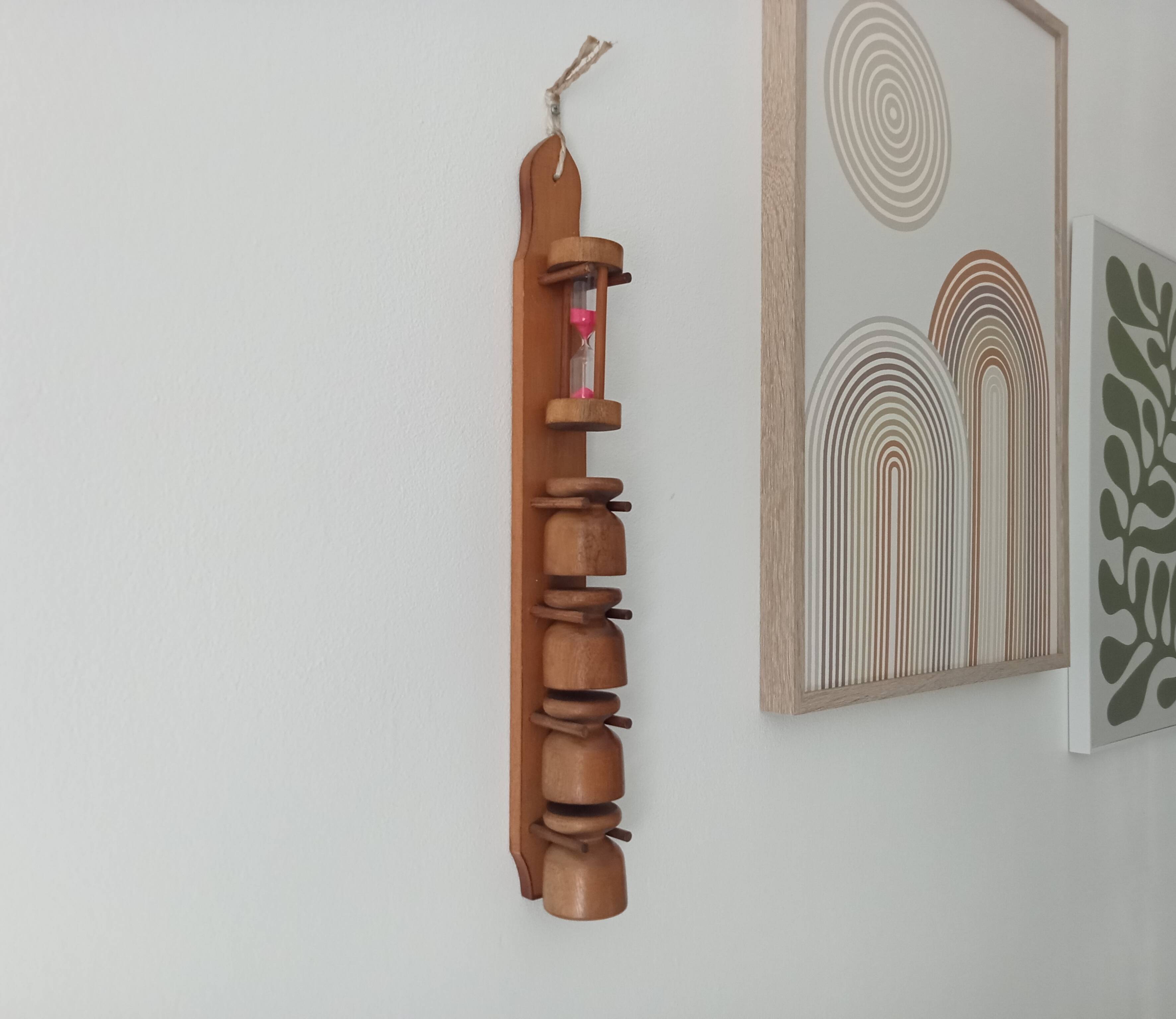 Vintage wooden egg cup from the 70s