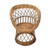 Fauteuil en osier pour enfant