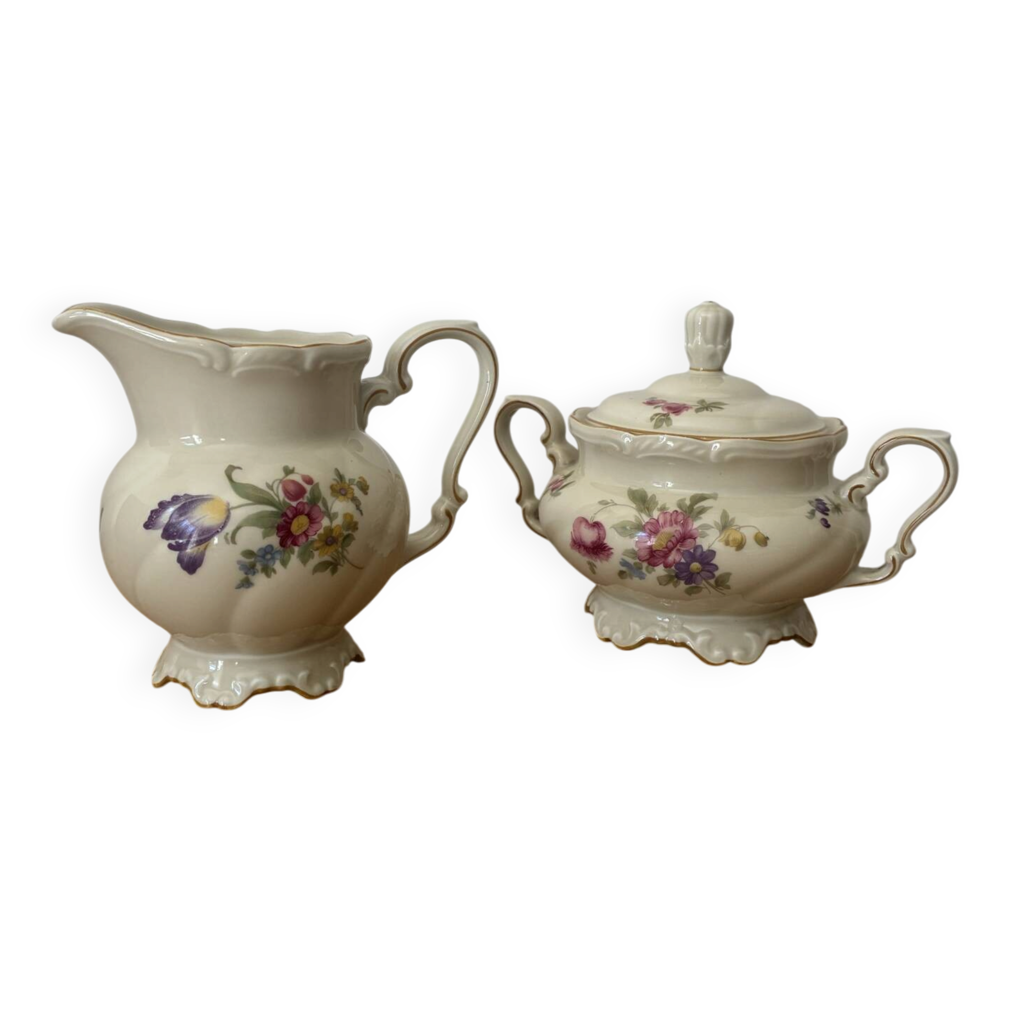 Sucrier et pot à lait vintage