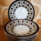 6 soup plates walnut model by Boch