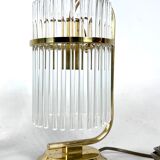 Vintage Italian pair of Signed brass table lamps by Sciolari. Italy 1970s