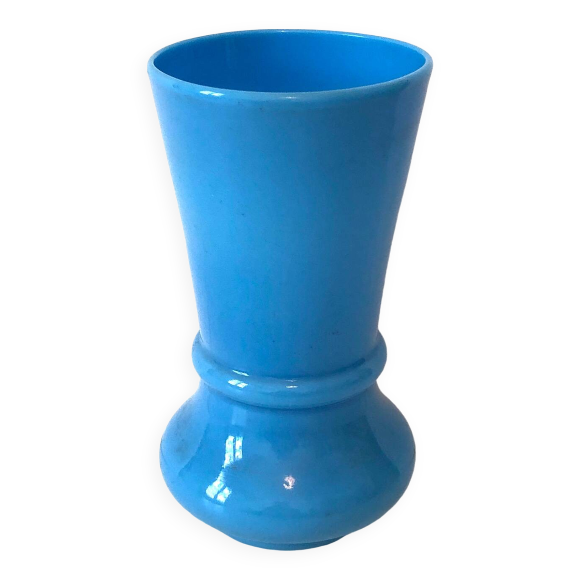 Blue Opaline Vase
