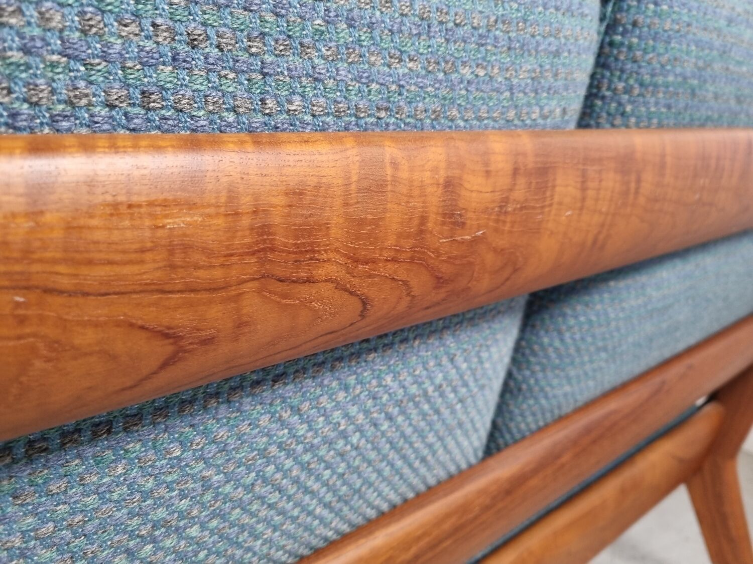 3-seater teak Scandinavian sofa by Juul Kristensen, Denmark 1970s