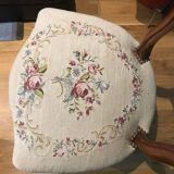 Old canvas flower chair