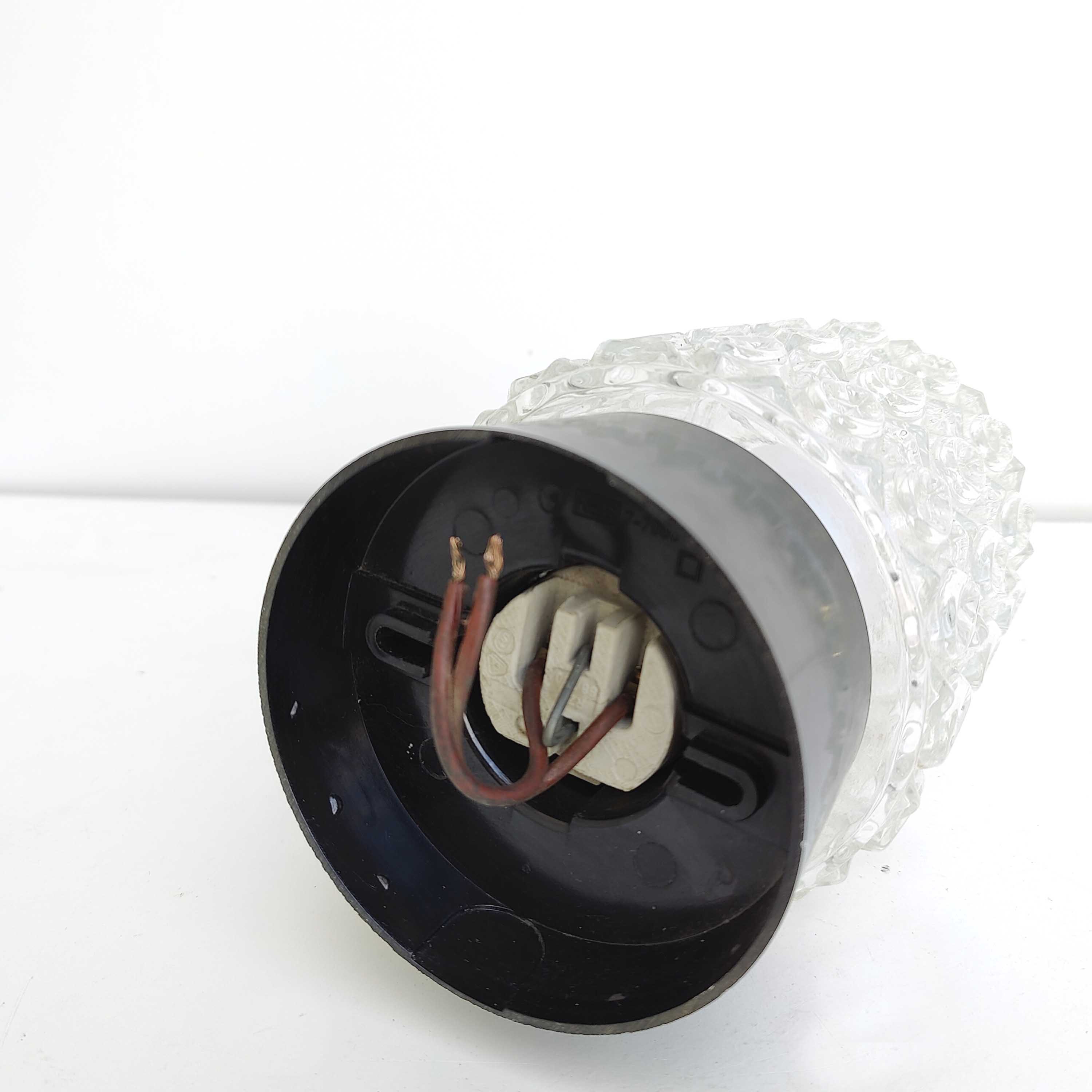 Ceiling lamp glass and bakelite black