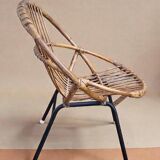 Rattan shell chair