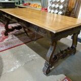 Table de bureau en noyer XXème