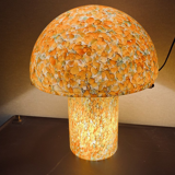 Orange mushroom lamp from Peill and Putzler, 1970s
