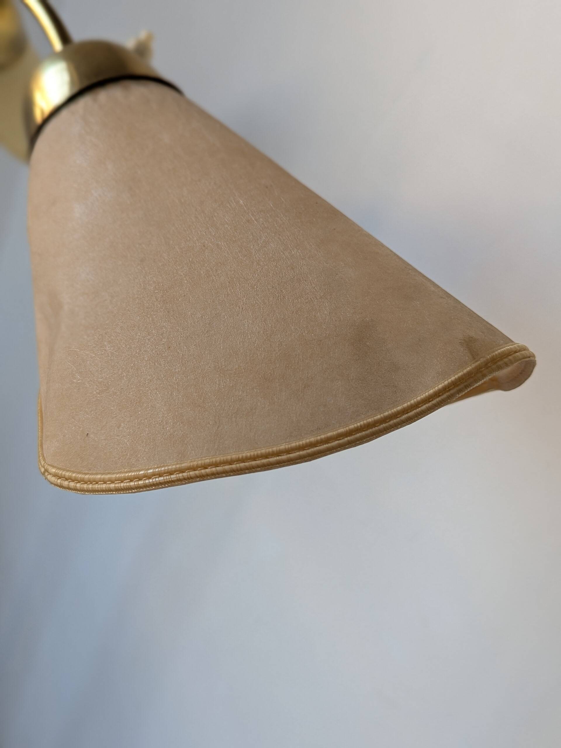 Bamboo and brass floor lamp