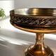 Silver Bronze Metal Fruit Bowl