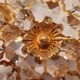 Set Hollywood Regency Wandlampe vergoldet Messing Swarovski-Kristalle Palwa