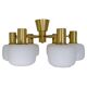 Mid-century brass ceiling light ASEA Sweden, 1950s