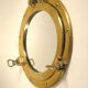 Mirror porthole in brass 25 cm