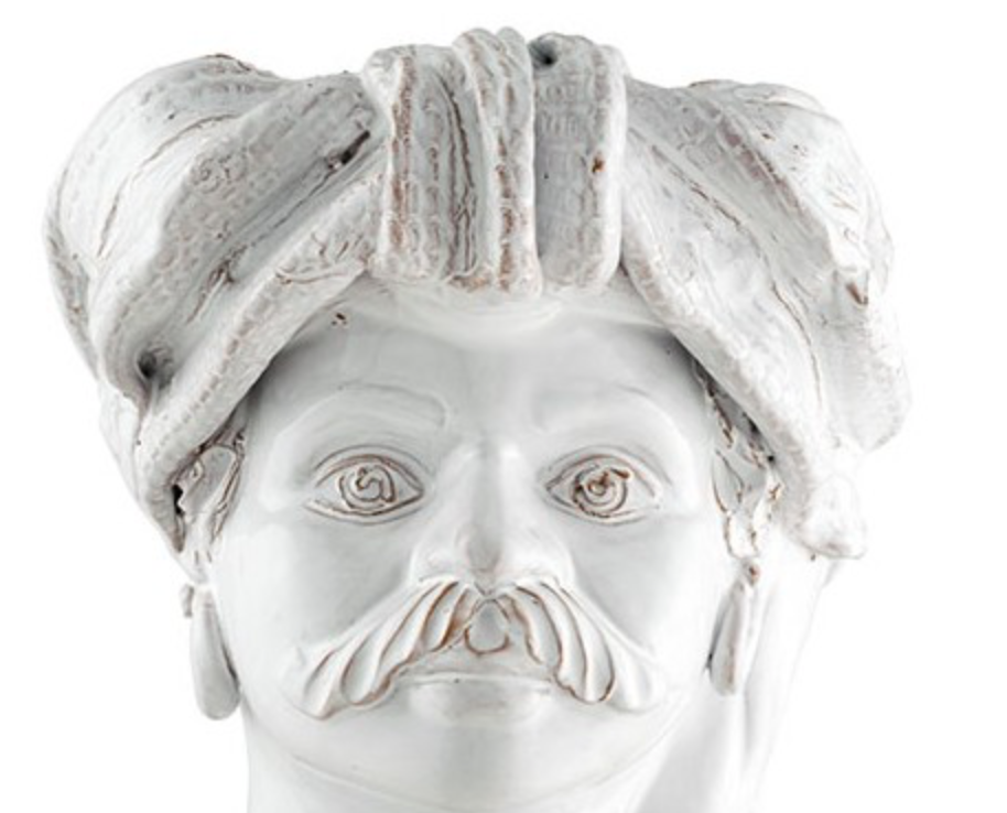 White middlehead vase