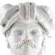 White middlehead vase