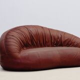 Pangolin leather sofa and armchair by Egg Designs