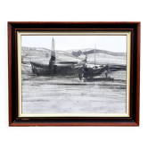 Charcoal on paper by Granados Llimona, 1977.