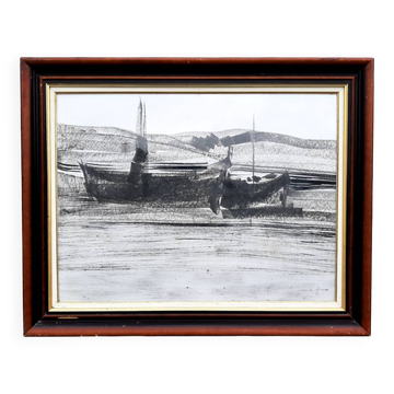 Fusain sur papier de Granados Llimona, 1977.