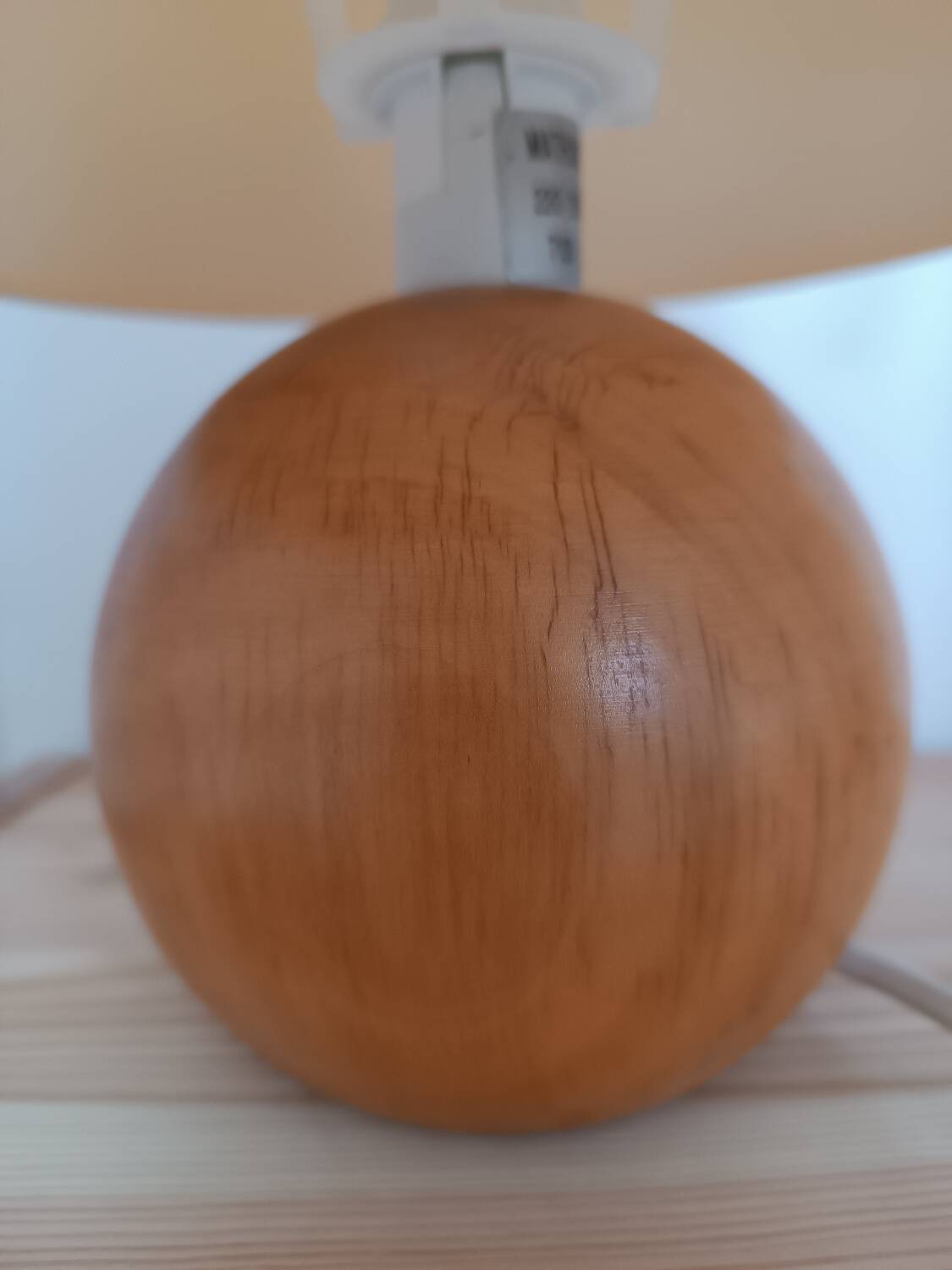 Solid walnut ball lamp
