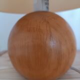 Solid walnut ball lamp