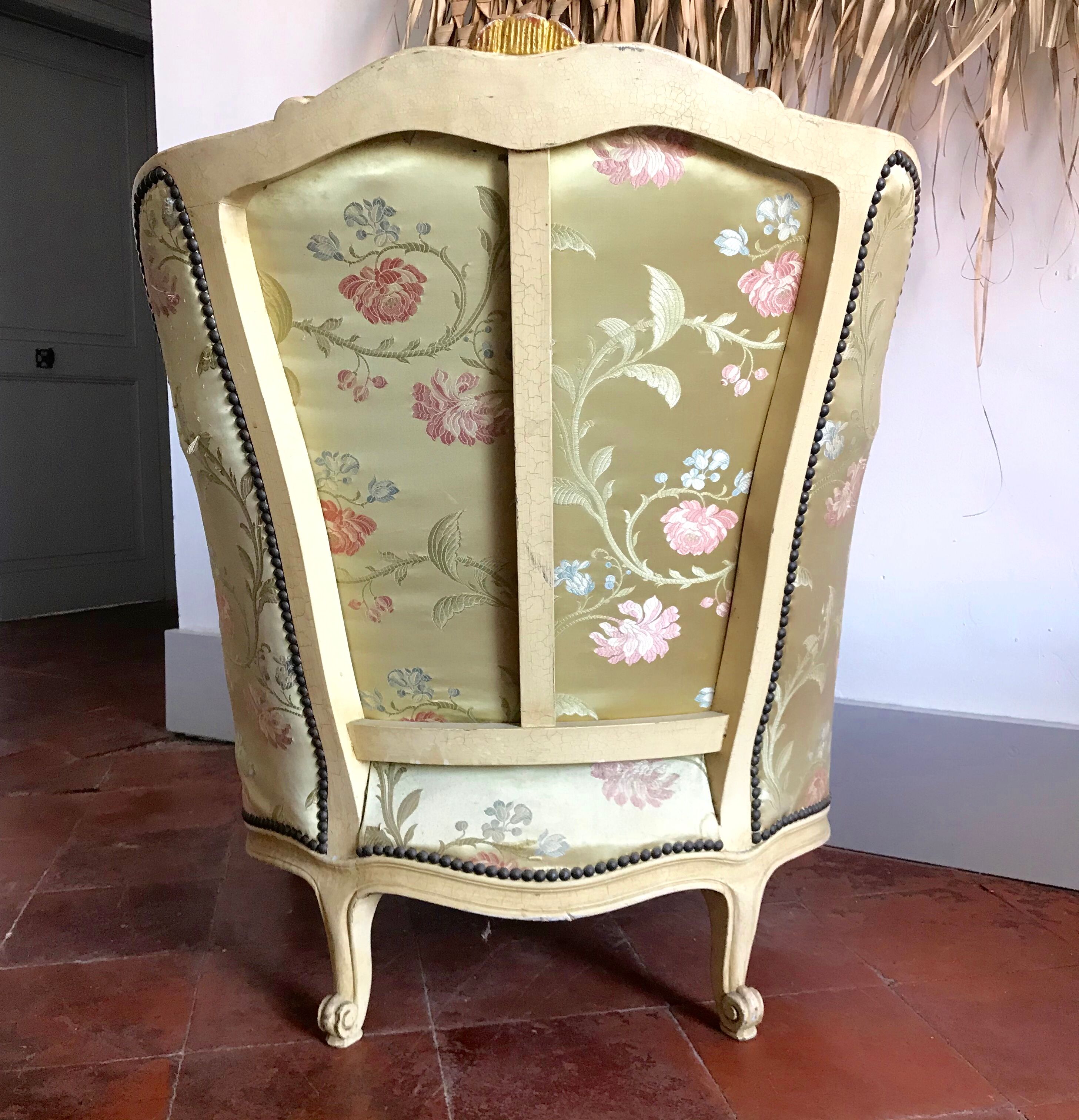 Silk bergère chair