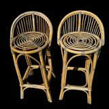 Rattan bar stools from the 60s