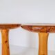 Pair of modern minimalist Scandinavian stools in pine, Sweden, 1970s.