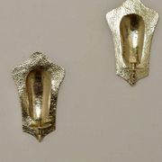 Pair of Swedish brass wall lights, mid-20th century.
