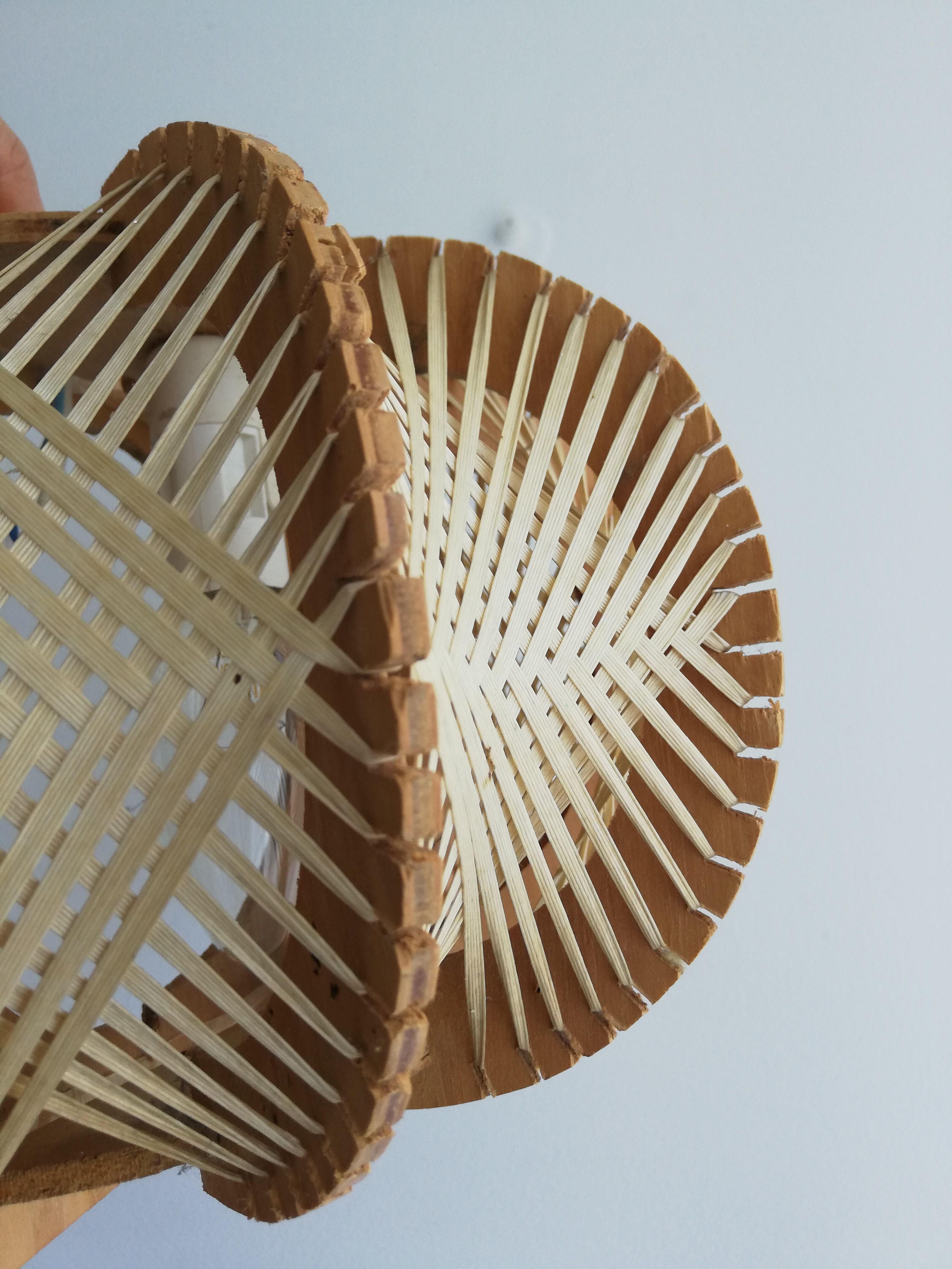 1960s wooden wall light sconce